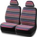 West Coast Auto Baja Blanket Bucket Seat Covers, Front Automotive Protection,Universal Fits for Cars, Trucks, Van, SUV - Airbag Compatible (4PCS Pink)