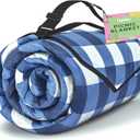 TigeJoy Extra Large Picnic Blanket Waterproof Foldable 80''x100'', Outdoor Picnic Mat Beach Blanket Sandproof for Park, Grass, Travel, Hiking, Camping Essentials, Gingham Picnic Blanket