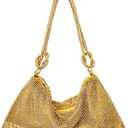 Rhinestone Purse Silver Hobo Purse Sparkly Black Evening Bag for Women Prom Party Wedding | Rhinestone, Sparkly, Prom, Party, Wedding