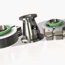 KF25 to KF16 conical Reducer NW25 conical Reducer, SST Centering Ring, FKM O-Rings, Aluminum Wing nut Clamps, All in 1 Package