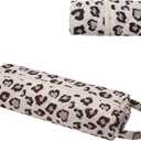 RSRSLEII Quilted Hair Tools Travel BagHair Styling Accessories Storage Case for Shark FlexStyle, Dyson Airwrap Hair Dryer, Curling Iron, Revlon Hair ToolsPortable and foldable(02Leopard print)