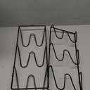 1/2 Pack Pot Lid Organizer Rack, 3-Tier Pot Lids Holder for Cabinet with Hooks And Screws, No-Drill Adhesive Mount, Wall/Door Mounted Rustproof Pot and Pan Cover for Kitchen Storage 2pc