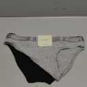 Calvin Klein Women's Motive Cotton Multipack Bikini Panty (Medium, Black/Gray Heather)