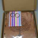 Photo Album DIY Scrapbook 10x10 inch 50 Pages Double Sided, Vintage Leather Cover Three-Ring Binder Picture Booth + 408pcs Self Adhesive Photos Corners for Memory Keep (Family Tree Brown Sugar)