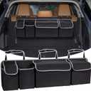 Trunk Organizer - Car Organizer, Car Trunk Organizer, Large Capacity Backseat Trunk Organizers, Collapsible Car Storage Bag with 4 Pockets, Backseat Hanging Organizer for SUV/MPV/Truck (40.16"*10.63")