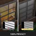 UNISHADES No Drill Blinds for Windows 1" Vinyl L-Shaped Slats Cordless Mini Blinds for Home, for Window Size 33" W × 48" H Grey