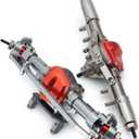CNC Aluminum Front & Rear Axle Set for 1/10 SCX10 RC Crawler Axial Heavy Duty Version (Titanium)