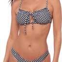 Sports Illustrated Women's Standard Ruffle Cutout Bralette (Medium, Nitty Griddy)