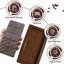 Silicone Chocolate Candy Bar Molds, Rectangle Wax Melt Molds for Lover Mothers Fathers Day DIY Chocolate Gift (1 Cell 10 Section)