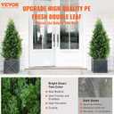 VEVOR Artificial Topiary Cedar Tree, 36 inch Tall (2 Pieces), with Extra Leaves & Pot Faux Evergreen Fake Pine Cypress Trees Plant, UV Rated Artificial Greenery Set for Home Decor Indoor/Outdoor