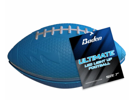 Baden Ultimate Led Light Up Football , Blue,Size 7