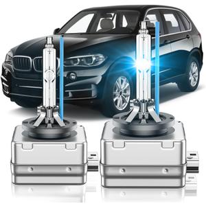 Fit for BMW 2007-2017 X3 X5 E70 F15 35i Xdrive 2008-2019 X6 2008-2016 535i E60 F10 M5 GT D1S HID Xenon Headlight Bulbs, High Low Beam Light Bulb, 8000K White Blue, Pack of 2