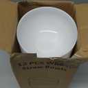 12 Pcs Unbreakable Cereal Bowls Set, 26 Oz Wheat Straw Bowls Set, Microwave & Dishwasher Safe Bowls for Kitchen, Reusable Plastic Bowls for Soup, Salad and Snack, BPA Free, White