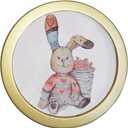 Levoberg Round Photo Frame Wooden Wall Mounted Stylish Picture Frame Home Decor (10inch, Gold)