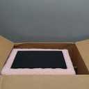 Sweetcrispy Vanity Stool Chair with Storage, 18.9H x 16L x 12.2W Ottoman Chair Faux Fur Soft Padded Makeup Footstools Seat with 4 Metal Legs Anti-Slip Adjustable Feet for Make Up, Pink