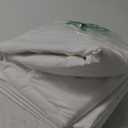Amazon Basics Soft, Comfortable Queen Size Bed Sheets, Deluxe Microfiber, 4-Piece, Bright White Striped