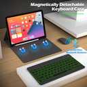 Keyboard Case for Lenovo Tab M11 / K11 LTE 11 Inch 2024, Mouse and 7 Colors Backlit Detachable Keyboard, Adjustable Stand Built in S Pen Holder, Auto-Sleep/Wake Feature, Black