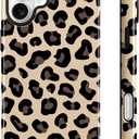 Magnetic for iPhone 17 Case for Women Men, Brown Leopard | Cool Cheetah Pattern Design [Compatible with MagSafe] 2-Layer Hybrid Shockproof Glossy Protective Cover