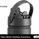 POWCAN 26 oz Insulated Water Bottle with 2-in-1 Straw and Spout Lid, Keep Cold 24H, Leak-Proof, Fits in Car Cup Holder, Stainless Steel Water Bottle for Sports, Travel, and School (Dark Knight)