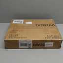 TUTOTAK Small Narrow LED End Table with Charging Station, Side Table Outlets, Nightstand with 2 Cloth Drawers, Couch Table, for Living Room, Bedroom, Bedside, White TB01BW085L