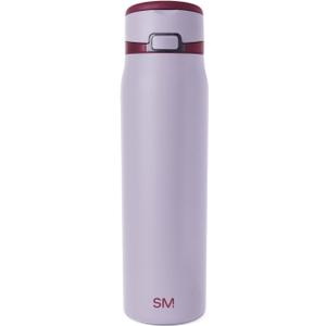 Simple Modern Mesa Loop Water Bottle with Covered Straw and Handle | 30oz Cup Holder Friendly Insulated Stainless Steel Bottles for Travel, Sports and School | Lilac Stone