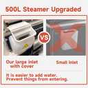 5-Tier Electric Bun Steamer, Commercial Stainless Steel Food Warmer Display with Automatic Temperature Control, for Buns, Baozi, Siomai, Corn, Buffet, Kiosk, Restaurant