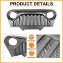 Matte Black Grille For Jeep Wrangler TJ Gladiator Vader Grill W Mesh 1997 1998 1999 2000 2001 2002 2003 2004 2005 2006