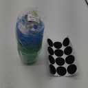 (Eyeball) The Halloween Glow in The Dark Beer Pong Set-Light up Beer Pong Cups for Indoor Outdoor Nighttime Competitive Fun,22 Glowing Cups(11 Green &11 Blue), 6 Glowing Balls- Party Game