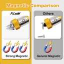 3 x 6 Pieces Strong Magnetic Screw Ring, 1/4 Inch/ 6.35 mm Universal Magnetic Screw Ring Bit for Hex Screwdriver and Power Bits