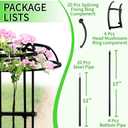 2-Pack 77-Inch Garden Trellis for Climbing Plants,Heavy-Duty Metal Obelisk with Mushroom Top,Stable Support for Potted Clematis,Tomato,Cucumber,Rose,Pea & Vine, 77"-2 PCS