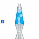 Lava Lamp White Blue and Silver