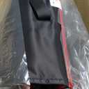 Medline Ultra Lightweight Transport Wheelchair for Adults, Foldable, 19-Inch Seat Width, Red Frame, Black Upholstery