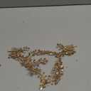 Wedding Hair Accessories, Bridal Hair Comb, Rhinestone Forehead Headpiece(Champagne)