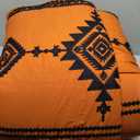 MaiRve Embroidery Comforter Set, Boho Farmhouse Western Bedding Set, All Season Bed in A Bag Comforter Set with Sheets, Pillowcases & Shams, Burnt Orange Oversized Queen 7 Pieces