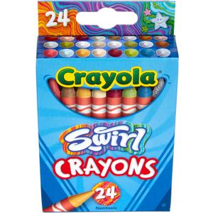 Crayola Swirl Crayons (24ct), Kids Crayons, Multicolor, Rainbow Coloring Supplies, Great for Kids Art Projects, Nontoxic, 3+, DIXON