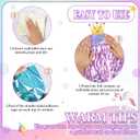 Jutom 6 Pieces 3.3 x 6.6 ft Wavy Tinsel Foil Fringe Curtains Foil Fringe Streamer Backdrop Party Curtain for Sea Mermaid Baby Shower Birthday Party Decoration(Purple, Pink, Blue Green)