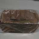 EACHY Travel Makeup Bag, Faux Suede Cosmetic Bags for Women,Large Capacity Portable Pouch Open Flat Toiletry Bag Make up Organizer with Divider and Handle