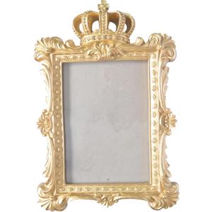 Taotenish Resin Photo Frame Crown Decorative Picture Photo Frame Gift for Friend and Family - Rectangle 7 Inch