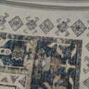 zesthome 8x10 Area Rugs for Living Room,Non-Slip Backing Washable Rugs,Vintage Large Area Rug,Stain Resistant Home Decor Rug (Blue/Beige,8'x10')