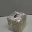 Monarch Abode Tissue Box Cover Square Handcrafted Border Embossed Brushed Gold Metal Tissue Holder Box for Bathroom Accessory, Aesthetic Decorative Facial Napkin Cube for Modern Home Decor, 5"L x 5"W x 5.25"H