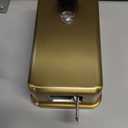 Brushed Gold Stainless Steel Vertical 1100ml/37oz Capacity Commercial-Grade Soap Dispenser, Wall-Mounted Bathroom Hand Soap Dispenser with Corrosion-Proof Lining and Anti-Leak Pump