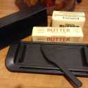 Bamboo Butter Dish with Lid and Knife,Small Butter Keeper for One Stick of Butter,Butter Holder Container for Refrigerator,Countertop,Dishwasher Safe Butter Crock for Kitchen & Fridge,Black