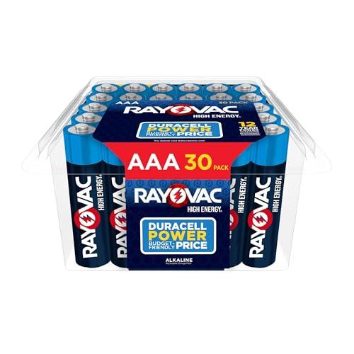 Rayovac High Energy AAA Batteries (2 Pack of 30), Alkaline Triple A Batteries