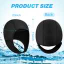 Jecery 2 Pcs Neoprene Diving Hood Thermal Wetsuit Hood Cap Swim Caps with Chin Straps Snorkeling Neoprene Surf Beanie 2.5 mm Diving Headgear for Men Women Sailing Water Sports, One Size
