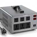 6000W Voltage Converter Auto Transformer, 110/ 120/ 220/ 240V Heavy Duty Step Up/ Down Power Converter Transformer with 3 US Outlets, 3 Universal Outlets, LCD Display, Resettable Circuit Breaker Protection