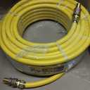 100FT Standard Fexible 3/4'' Propane Gas Line Hose, 3/4in Corrugated Stainless Steel Tubing Pipe, Natural Gas Line Propane Pipe Conversion Kit Grill Hose with 2 Male Adapter Fittings