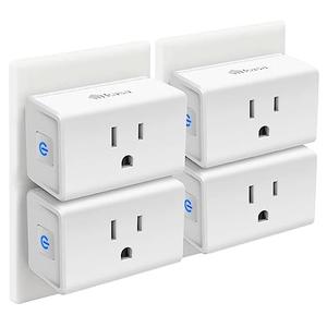 Kasa Smart Plug Mini 15A, Smart Home Wi-Fi Outlet Works with Alexa, Google Home & IFTTT, No Hub Required, UL Certified, 2.4G WiFi Only, 4-Pack(EP10P4) , White