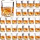 Yaomiao 36 Pcs Old Fashioned Whiskey Glasses Bulk 7 Oz Bourbon Glass Cocktail Rocks Glasses for Whiskey Bourbon Liquor and Cocktail Drinks Gift