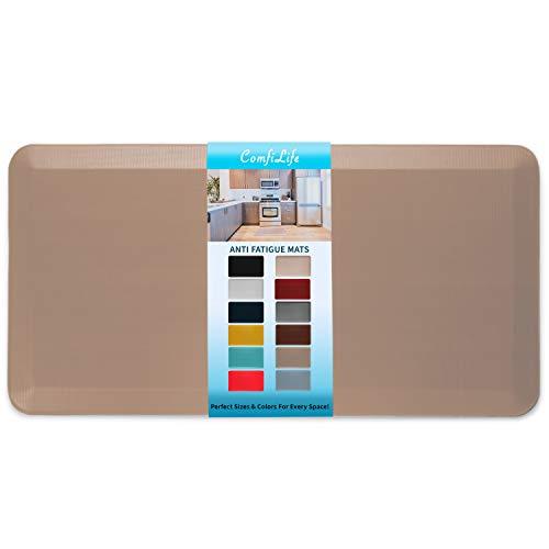 Amazon.com: ComfiLife Anti Fatigue Floor Mat  3/4 Inch Thick Kitchen Mats for Floor, Standing Desk Mat, Kitchen Rug  Comfort at Home, Office  Durable  Stain Resistant  Non-Slip Bottom (20" x 39", Beige) : Home & Kitchen