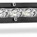 Zmoon Led Light Bar 12in Signal Row Light Bar [14in w/Bracket] 40W Spot Flood Combo Off Road Light, Waterproof Slim Light Bar for SUV Jeep ATV Boat